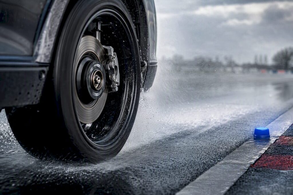 Anonymous brake assembly during wet winter testing