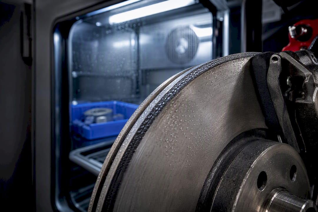 Brake rotor exposed to controlled humidity