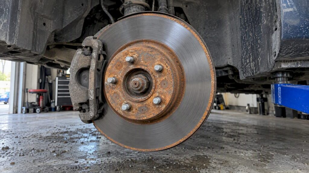 Rust visible on the rotor hat and outer edge